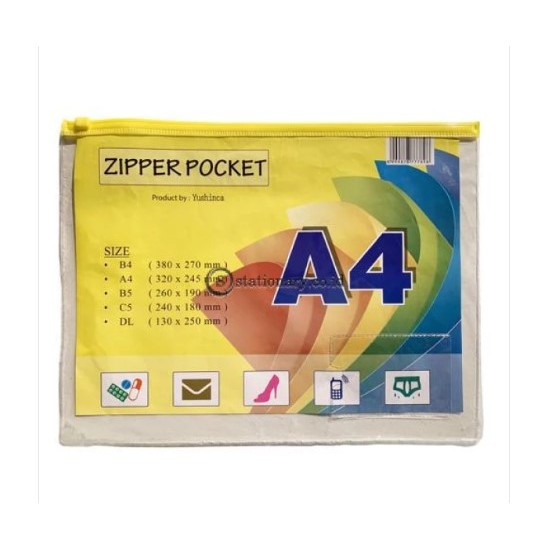 

Yushinca Zipper Pocket A4 (320 X 245mm) ZB-101