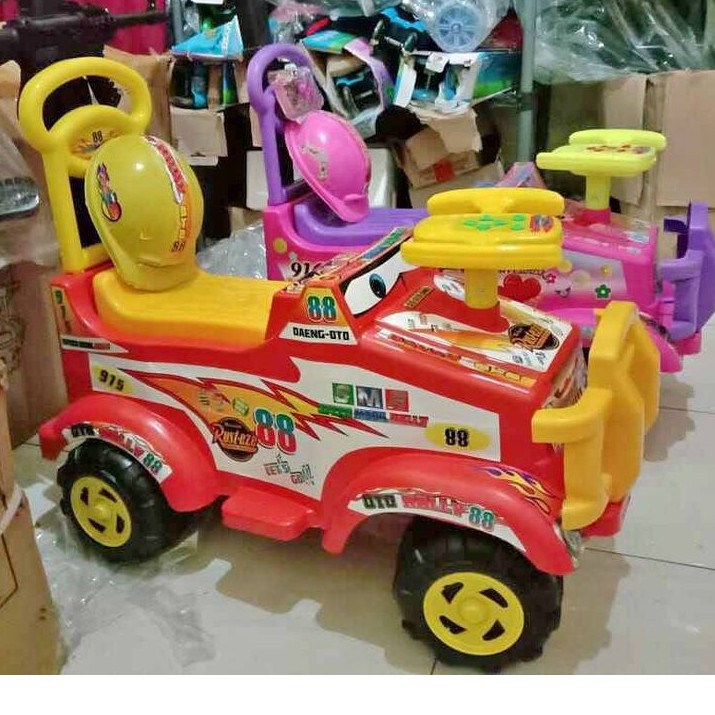 Mobil dorong anak SJR RECING bisa duduk bonus helm