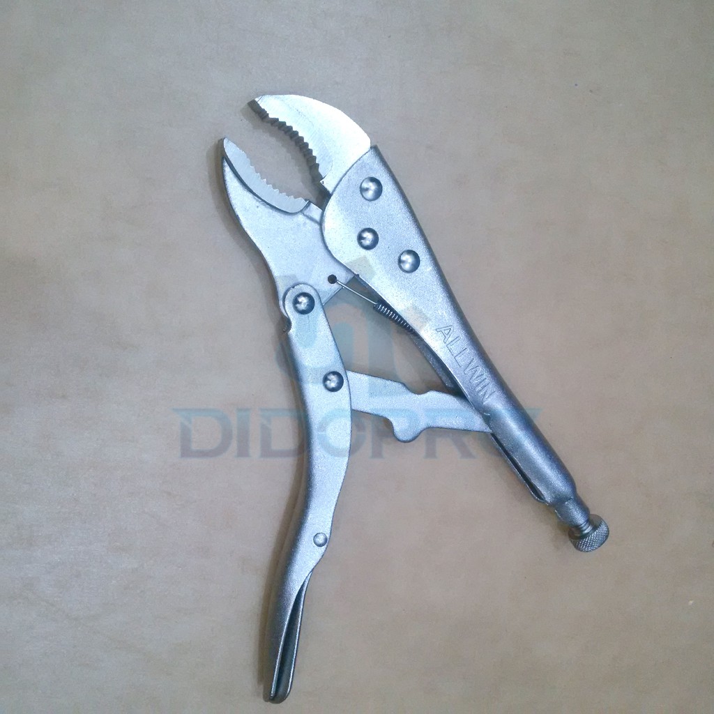 Tang Jepit Allwin 10&quot; Tang Buaya Allwin Locking Plier Curve