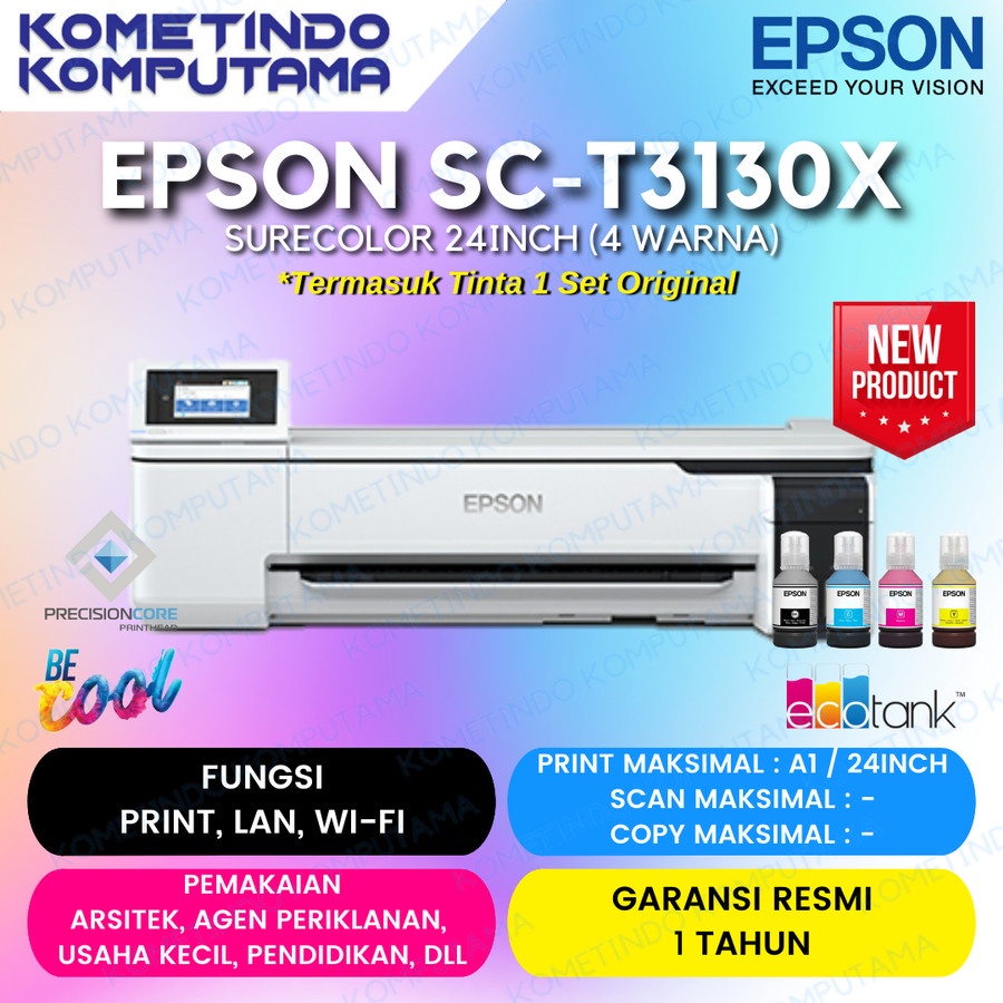 Epson SureColor SC-T3130X Technical Printer Ink Tank 4 Color