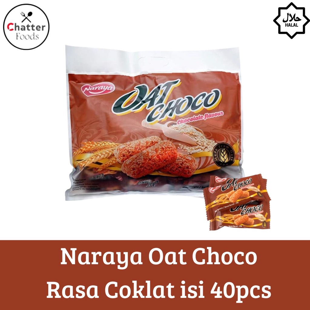 

Cemilan / Wafer / Biskuit / Naraya Oat Choco Chocolate Naraya Oat Chocolate Isi 40pc