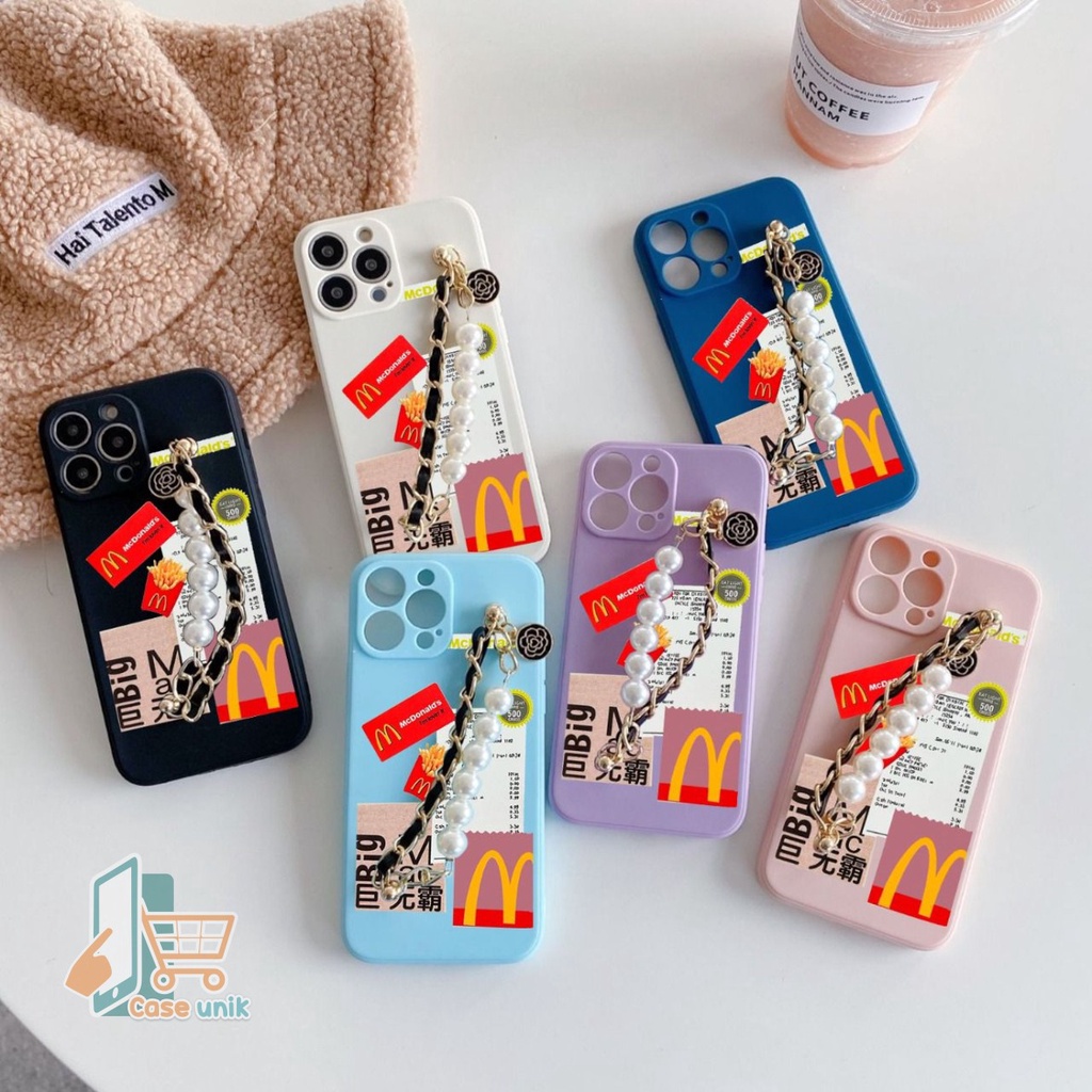 GM002 SOFTCASE MCD RANTAI MUTIARA IPHONE 6 6S 6+ 6S+ 7 8 7+ 8+ X XS XR 13 11 12 13 PRO MAX CS4207