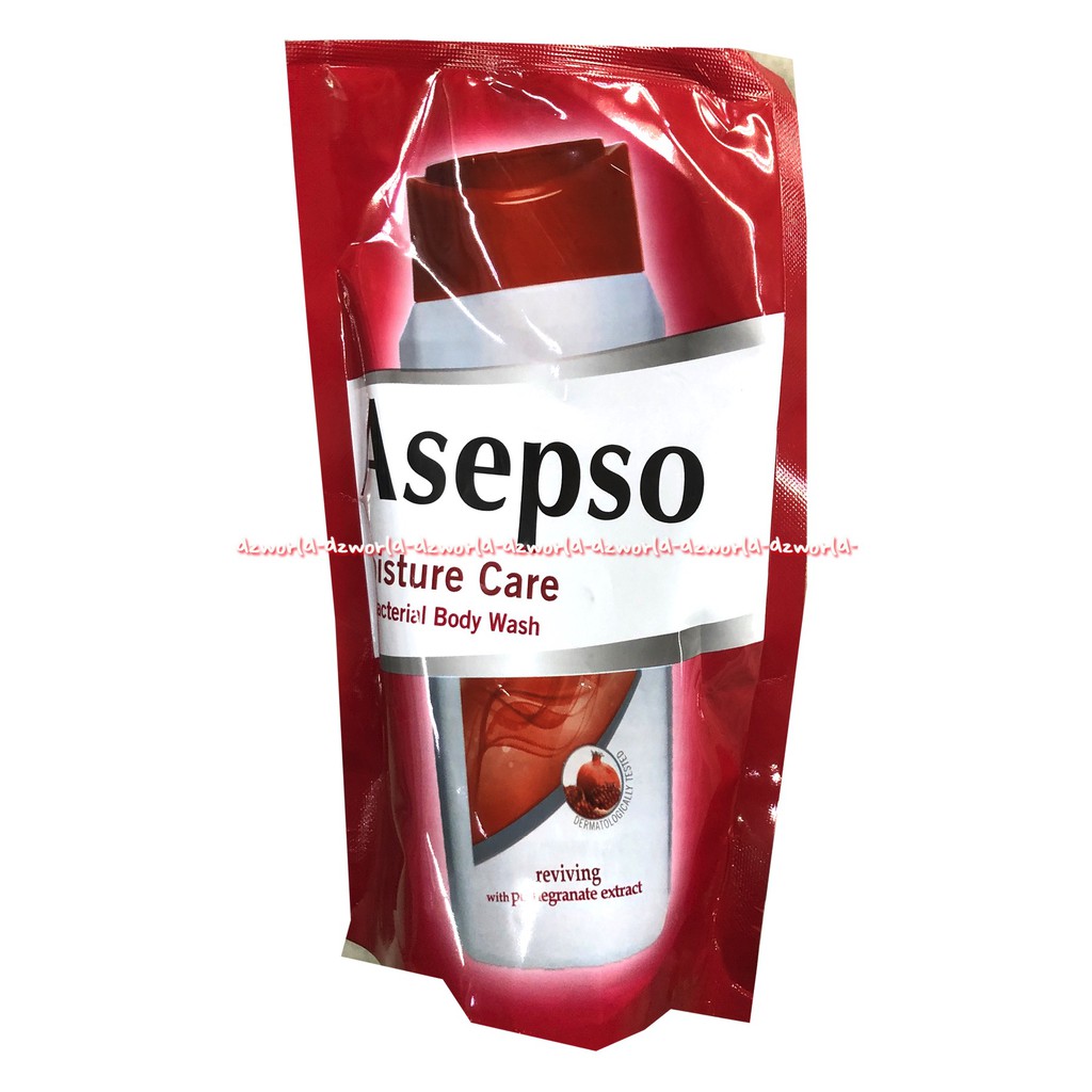 Asepso Original 450ml Moisture Care Hygienic Body Wash Sabun Mandi Cair Refill Kemasan Pouch Isi Ulang Asepsoo