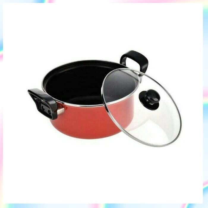 MASPION Panci Dutch Oven Pegangan Ebonit 22 Cm - Panci Antilengket