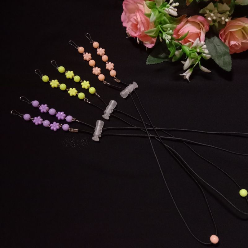 Konektor masker 2 in 1 manik bunga