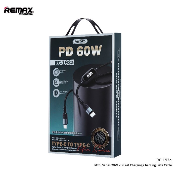 Remax 60W High Power Smart Display Data Kabel RC-193a 100% Original