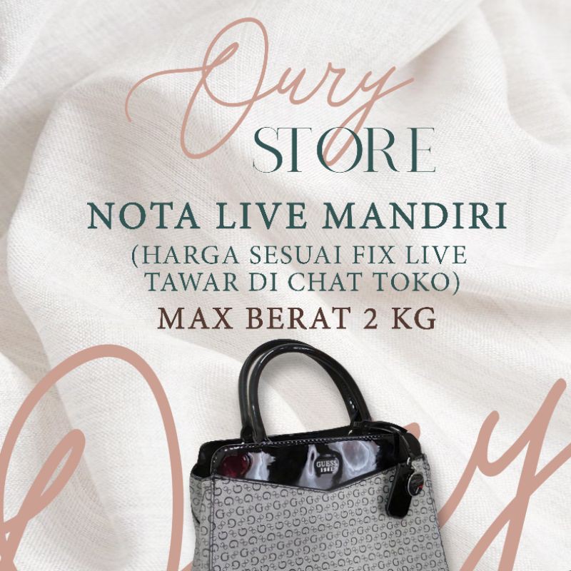 NOTA Live MANDIRI Berat 2Kg 15-200rb