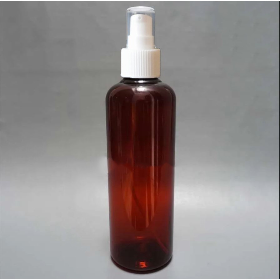 BABEE - BOTOL PLASTIK 250ML PUMP TREATMENT AMBER COKLAT / BOTOL TREATMENT 250 ML COKLAT / BOTOL ISI ULANG [HARGA GROSIR]