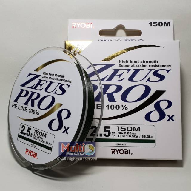 Senar PE 8x ryobi zeus pro 150M