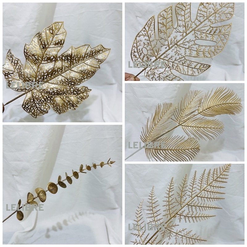 Artificial Flower Gold, Gold Flower, Bunga Palsu Warna Gold