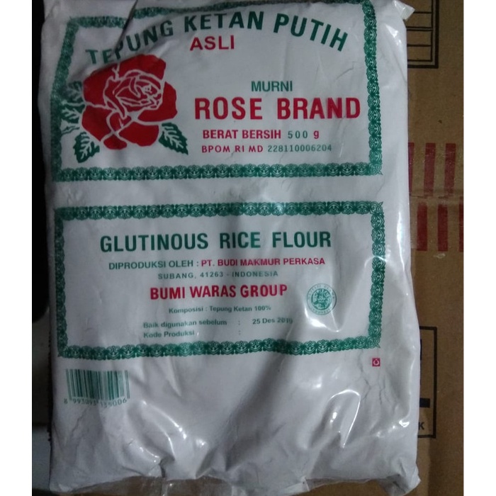 

ketan-beras-tepung- tepung ketan rose brand 500 gram -tepung-beras-ketan.