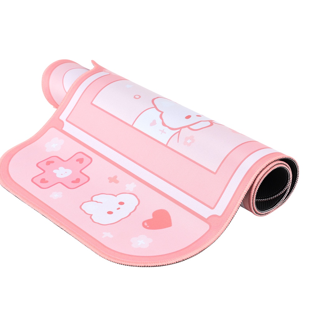 Mouse Pad Ukuran XXL Anti Slip Tahan Air Motif Kelinci Sakura Pink Untuk Gaming