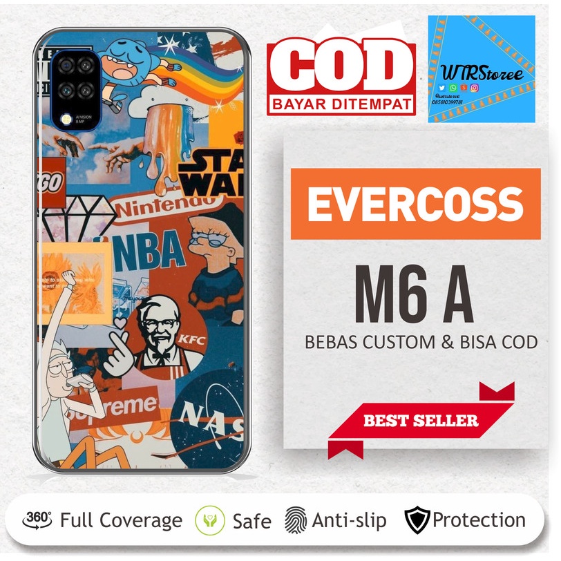 (BELI 1 DAPAT 2) GARSKIN STICKER CASE EVERCOSS M6A KFC BISA CUSTOM - 1AB44