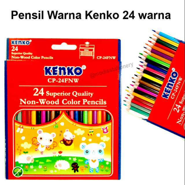 

Pensil warna kenko 24warna cat kayu