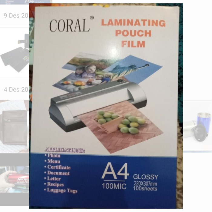 

Promo Plastik Laminasi Glossy Panas A4 Coral Plastic Laminating Laminate terbaik