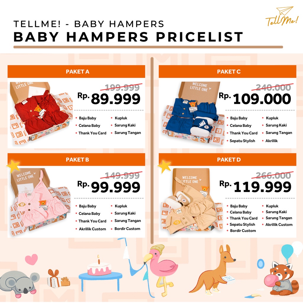 Hampers Bayi Newborn Baby Gift Set Parcel Hadiah Kado Lahiran Laki Laki Perempuan Cowok Cewek Custom-3
