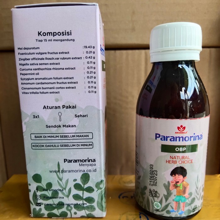 PARAMORINA OBP SOLUSI HERBAL BATUK PILEK ANAK OBAT HERBAL TERBARU
