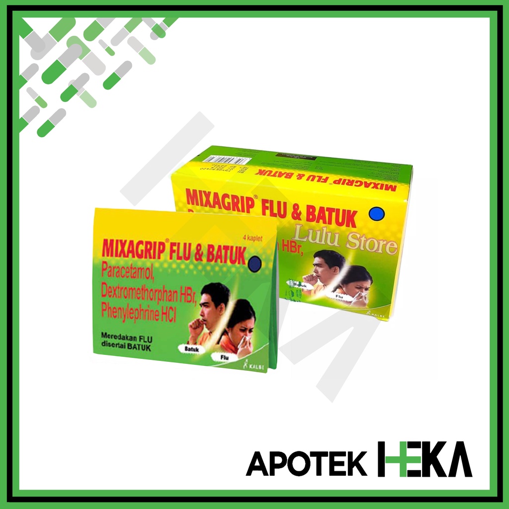 Mixagrip Hijau Flu dan Batuk PE Box isi 25x4 Tablet (SEMARANG)