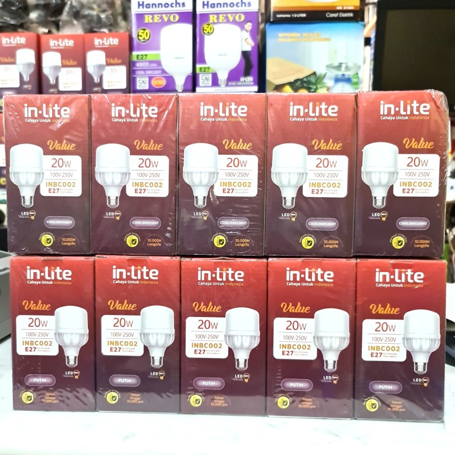 [PROMO] Lampu Led In-Lite Value 20Watt INB010 Nyala PUTIH