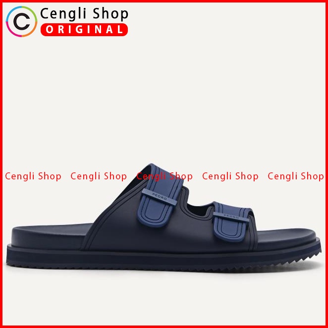 PM147 SANDAL SLIDE PEDRO PRIA ORIGINAL CASUAL BRANDED BIRU NAVY