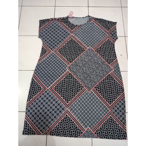 daster jumbo kaos Jersey super adem motif abstrak