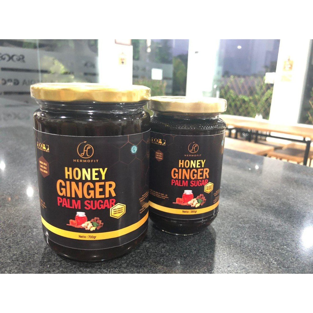 

HERMOFIT HONEY GINGER PALM SUGAR MADU ASLI DAN IRISAN JAHE GULA 380 GRAM