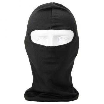 RHODEY FULL FACE SPANDEX MASKER MOTOR / BALACLAVA PENUTUP WAJAH BERKENDARA WARNA HITAM ANTI DEBU DEW