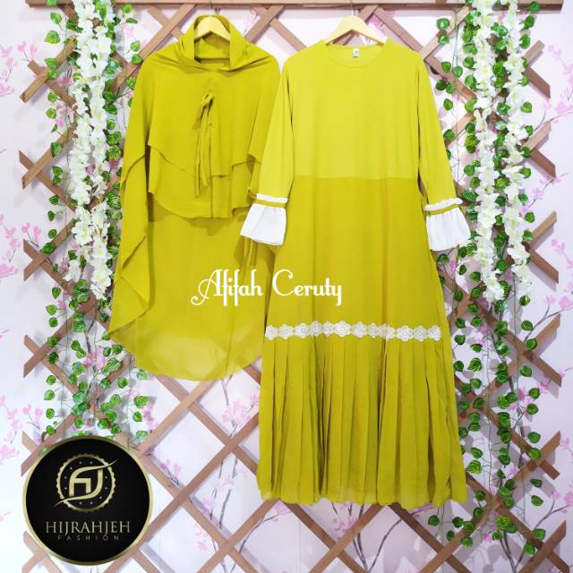 Gamis Afifah Ceruty kualitas butik