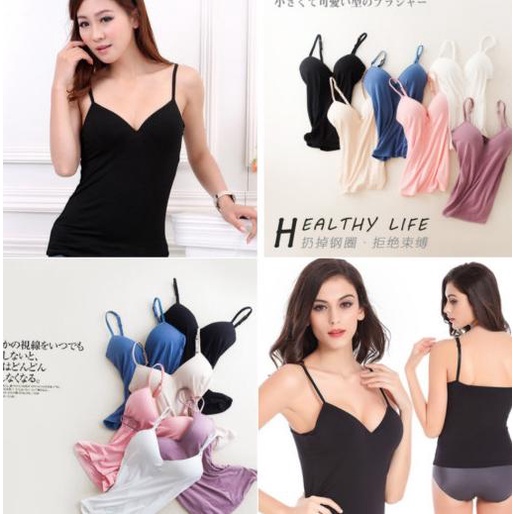 TANK TOP WANITA TANK TOP CAMISOLE TANKTOP BRA BUSA DALAMAN BAJU ATASAN WANITA SEKSI TANKTOP WANITA