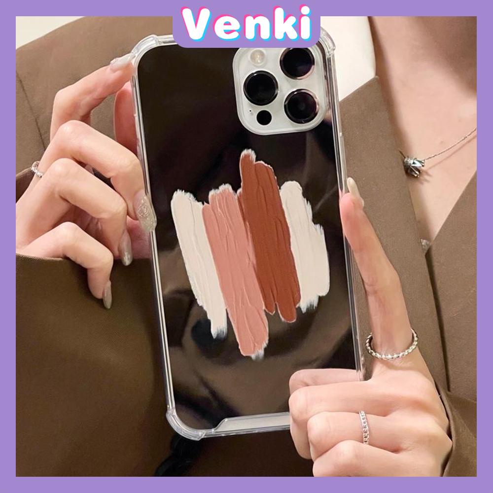 iPhone Case Acrylic HD Mirror Airbag Shockproof Protection Camera Cute Brown Tones Compatible For iPhone 11 iPhone 13 Pro Max iPhone 12 Pro Max iPhone 7 Plus iPhone xr