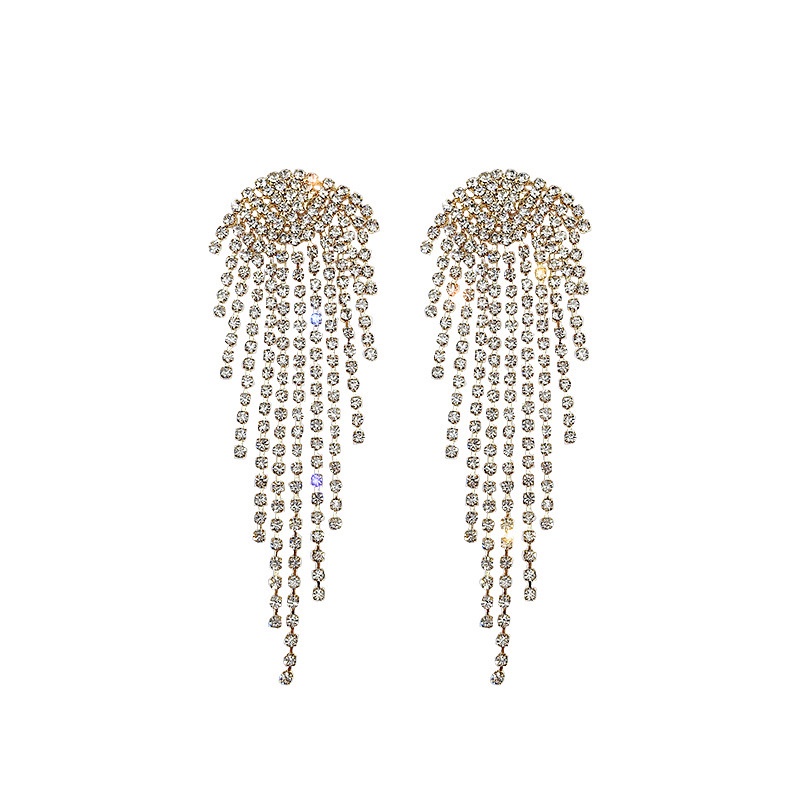 Eropa dan Amerika temperamental panjang earbud tren unik berlebihan telinga perhiasan 925 perak jaru