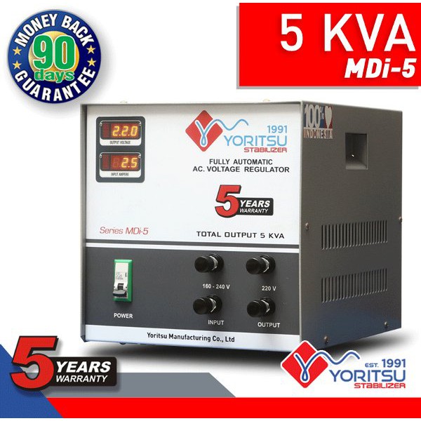 Stabilizer Listrik Rumah Yoritsu Digital 5 KVA  1Phase