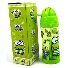 Botol minum kepala karakter Doraemon Hello Kitty Keropi Mickey Mouse BPA FREE