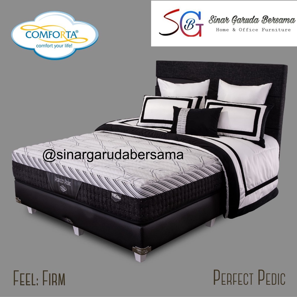 FULL SET COMFORTA PERFECT PEDIC NEW / SPRING BED KASUR COMFORTA TIPE FIRM KERAS PERFECT SERIES