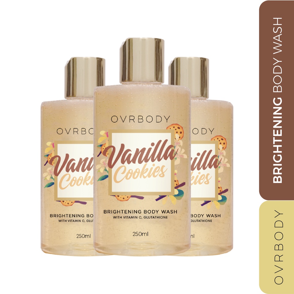 Ovrbody Bundle Hemat Vanilla Cookies Brightening Body Wash (Isi 3)