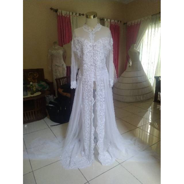 Kebaya Pengantin Akad Putih Payet