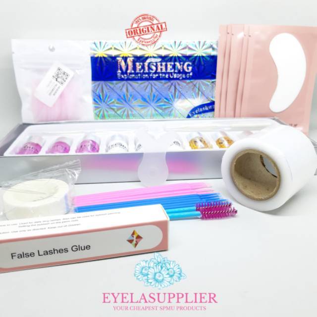 MEISHENG ORIGINAL Obat keriting bulumata Mei Sheng lash lift kit perm Keratin lashlift lashtint