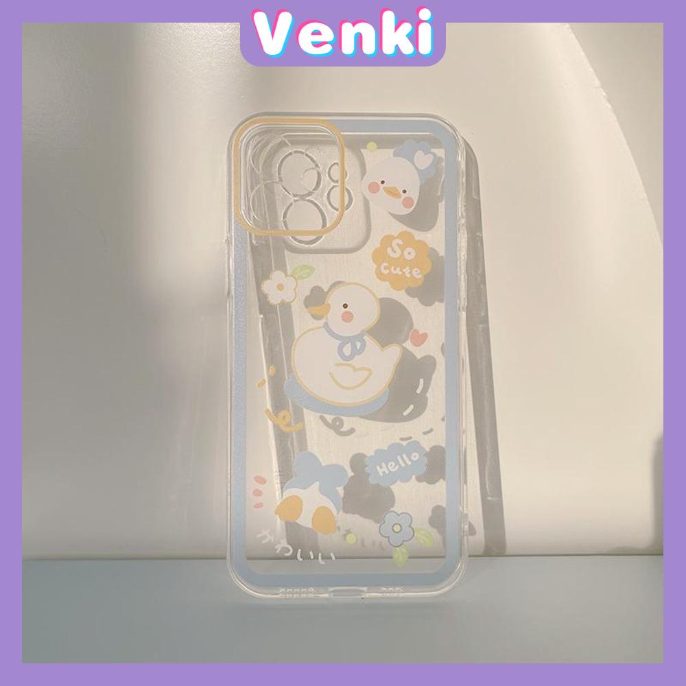 Soft Case Silikon Tpu Transparan Motif Beruang / Bebek Untuk Iphone 13 Pro Max / 12pro / Max / 11 / 7p / 8p / Xs / Xr / Xsmax / 7p / 8p / X