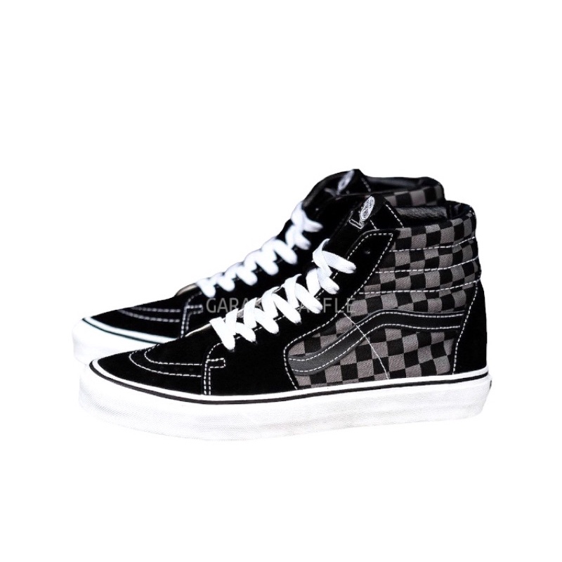 SALE  Vans Sk8 Hi Classic Checkerboard Black Pewter  - Vans Sk8 Hi Checkerboard Black Pewter 100% Or