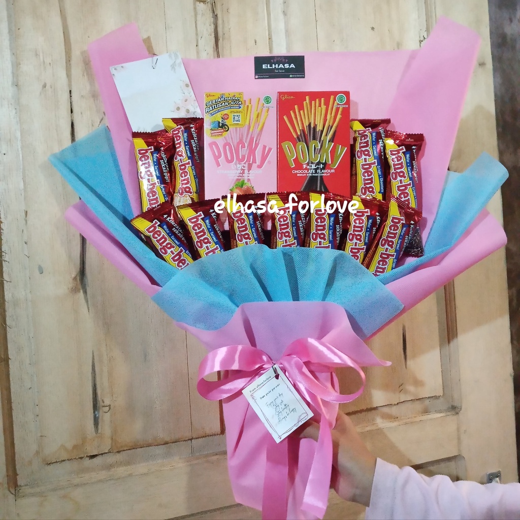 

(FREE GREETING CARD) Bucket Snack Premium | Buket Beng-beng | Buket Pocky | Bucket Jajan Premium
