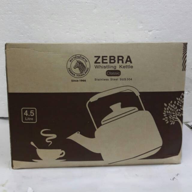 ZEBRA WHISTLING KETTLE 113522 STAINLESS STEELov