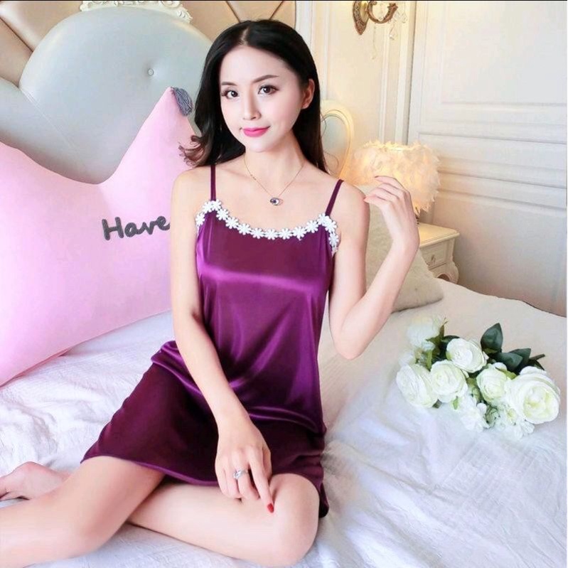 Baju Tidur Daster Lingerie Sexi Amora Satin Import