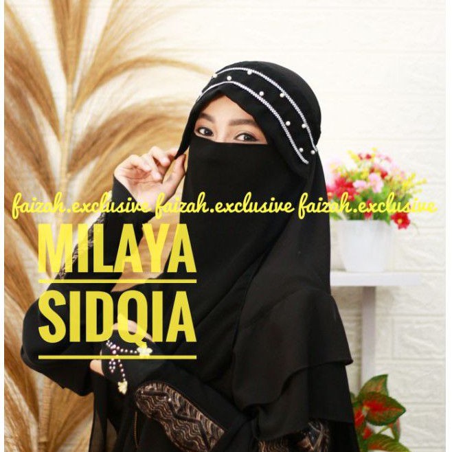 NIQAB MILAYA SIDQIA NIQOB BANDANA CADAR TEMBORO KHIMAR MURAH TEMBORO