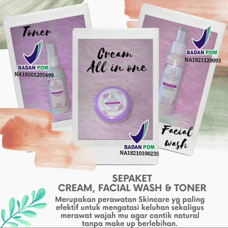 RCB glow kosmetik/ paket RCB glow