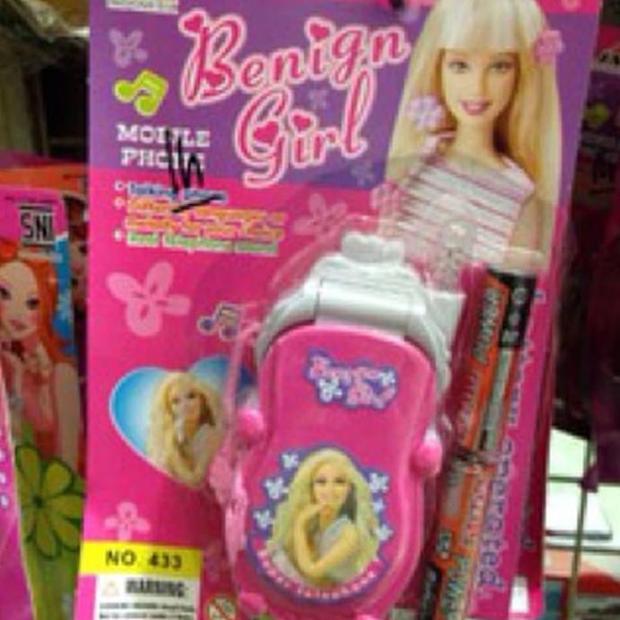 Kualitas Terbaik Mainan HP Handphone Telpon Telfonan Barbie Pink Anak Cewek STOK TERBATAS