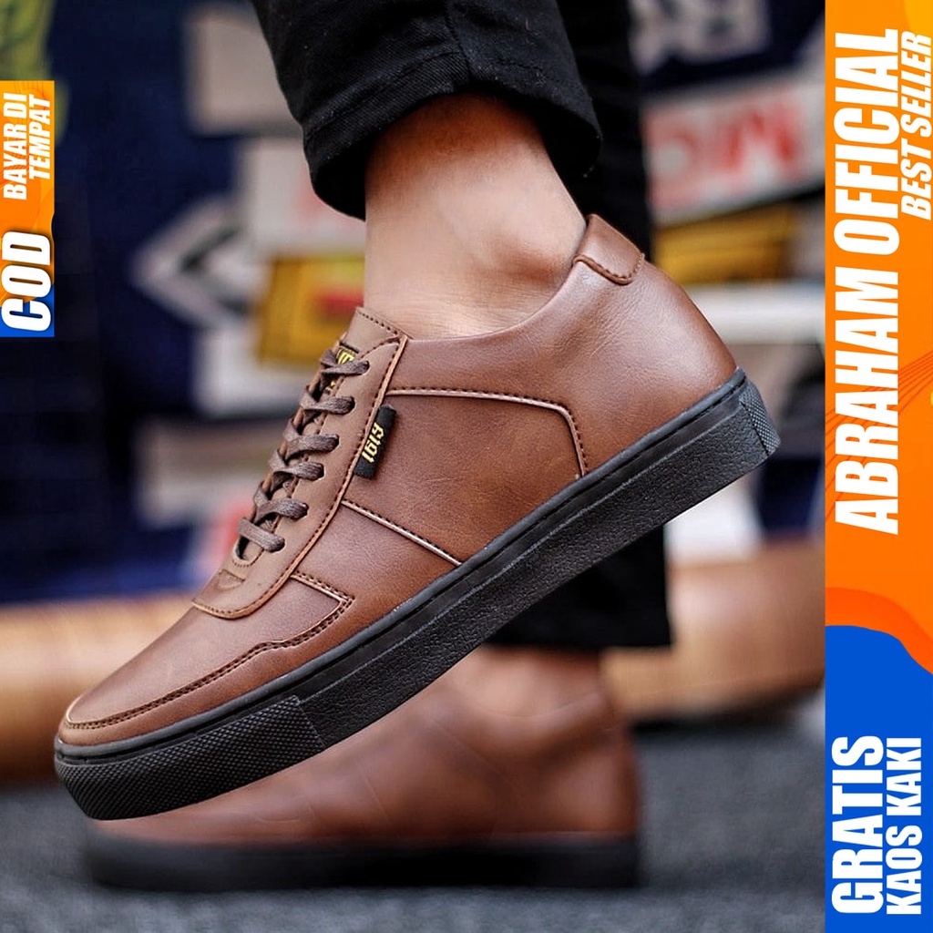 Abraham Auguts - Sepatu Formal Pria Casual Hitam