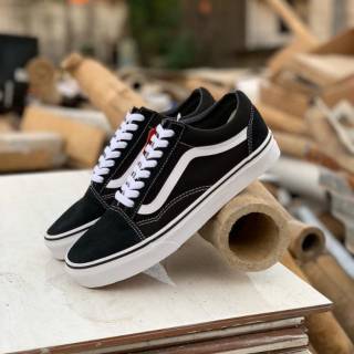  Sepatu  Vans  Original  Vans  Oldskool Black White Global 