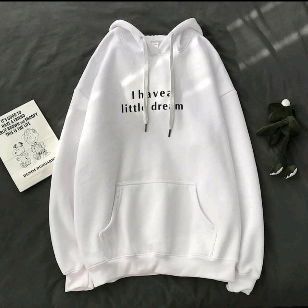 LITTLE DREAM Sweater Hoodie Wanita Bahan Fleece-4