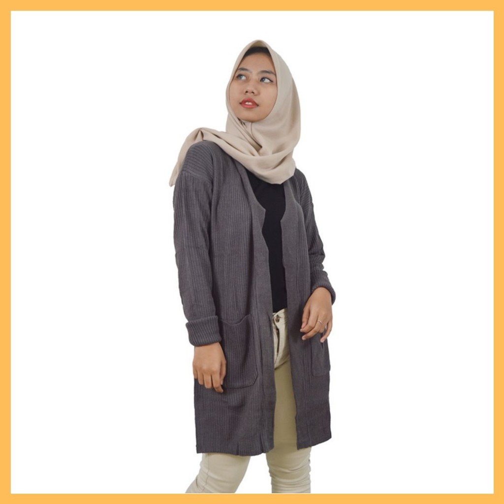BELLE CARDIGAN OVERSIZE / LONG CARDY / CARDIGAN BELLE MURAH MERIAH / KARDIGAN OVERSIZE / LONG CARDY RAJUT / UPTODATE LONG KNIT / CARDY RAJUT-Abu tua