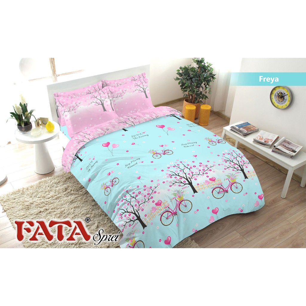 SPREI FATA KING B2 MOTIF FLAMINGO PINK CAROLYN FLORYN / SEPREI HALUS KEKINIAN (180X200)